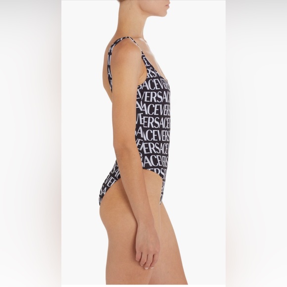 Versace Logo One-Piece Swimsuit, Size 1 fit 2 US, $575 - Picture 6 of 14